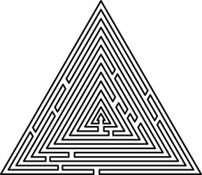 a black and white image of a triangle