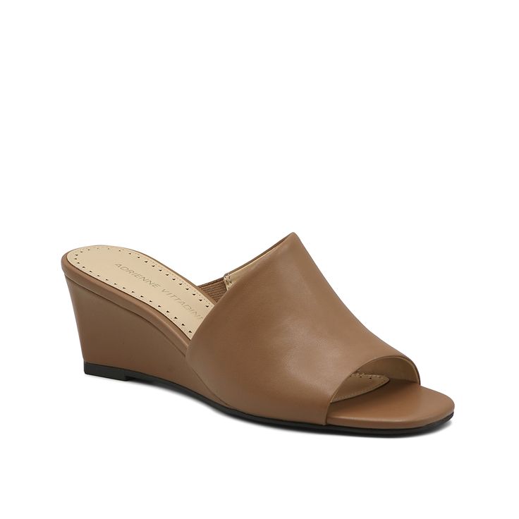 Adrienne Vittadini-Adami Wedge Sandal Bring some classic touches to your summery look with the sleek Adrienne Vittadini Adami sandal. This wedge pair sports a slide silhouette for easy wear. Dress Sandals Flat, Shoe Size Chart Kids, Wide Width Shoes, Adrienne Vittadini, Trending Sneakers, Flat Espadrilles, Clogs Shoes, Comfortable Sandals, Heeled Loafers