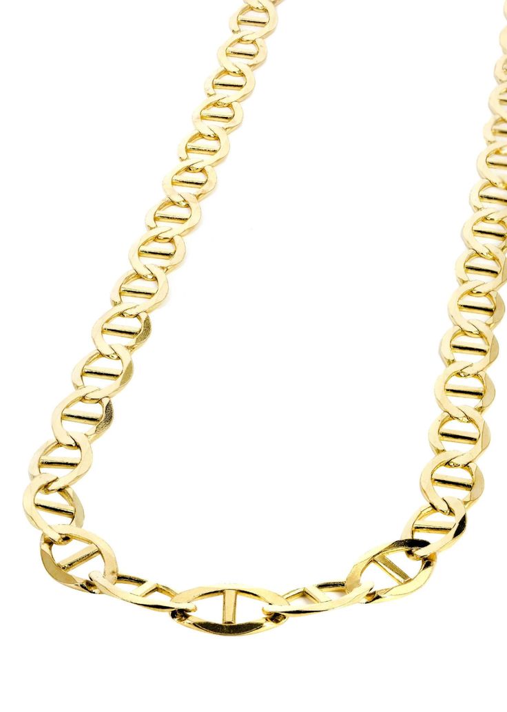 Gold Chain - Mens Solid Mariner Chain 10K Gold Xo Jewelry, Gold Earrings For Men, Real Gold Chains, Mens Diamond Bracelet, Silver Chain For Men, Gold Watches Women, Mens Gold Rings, Mens Bracelet Silver, Gold Chain With Pendant