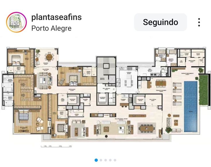 the floor plan for an apartment in puerto alegre, which is currently under construction