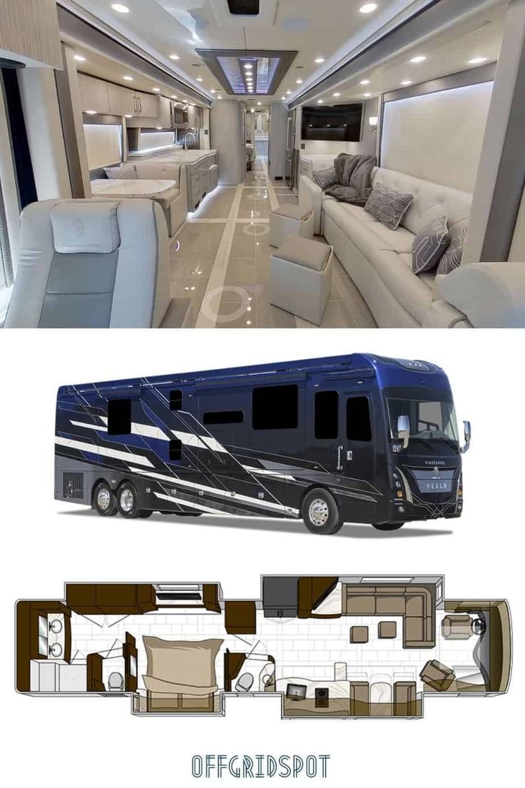 the interior and layout of a motor home