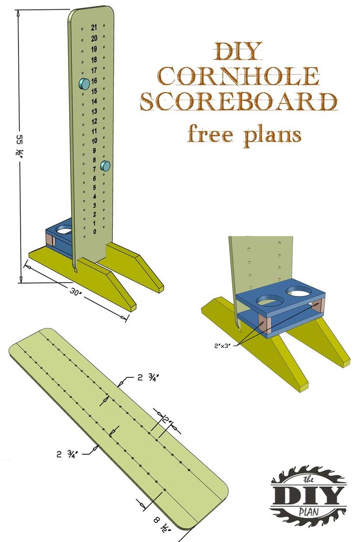 the diagram shows how to make a cornhole screeboard with plans for it