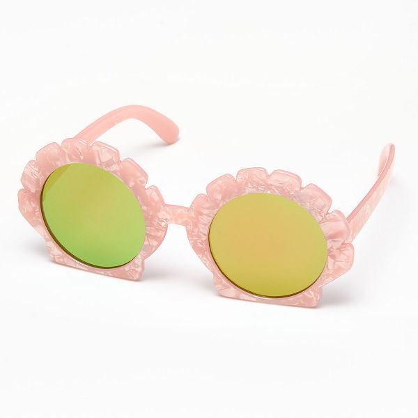 Have some fun in the sun with this pair of adorable sunglasses! These pink shell-shaped frames will bring your summer outfit to a whole new level. Vacation Sunglasses With Mirrored Lenses, Cat Eye Tinted Sunglasses For Summer Beach, Summer Cat Eye Sunglasses With Uva Protection For Beach, Beach Cat Eye Sunglasses With Tinted Lenses, Summer Cat Eye Sunglasses With Mirrored Lenses, Summer Cat Eye Sunglasses With Uv Protection For Vacation, Pink Cat Eye Sunglasses With Uva Protection For Party, Summer Cat Eye Sunglasses With Tinted Lenses For Beach, Summer Beach Cat Eye Sunglasses With Tinted Lenses