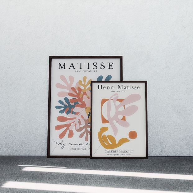 two books sitting next to each other in front of a wall with the title heart of matissee on it