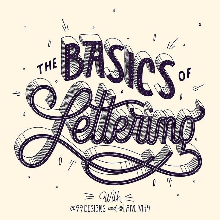 the basics of lettering with some type of lettering