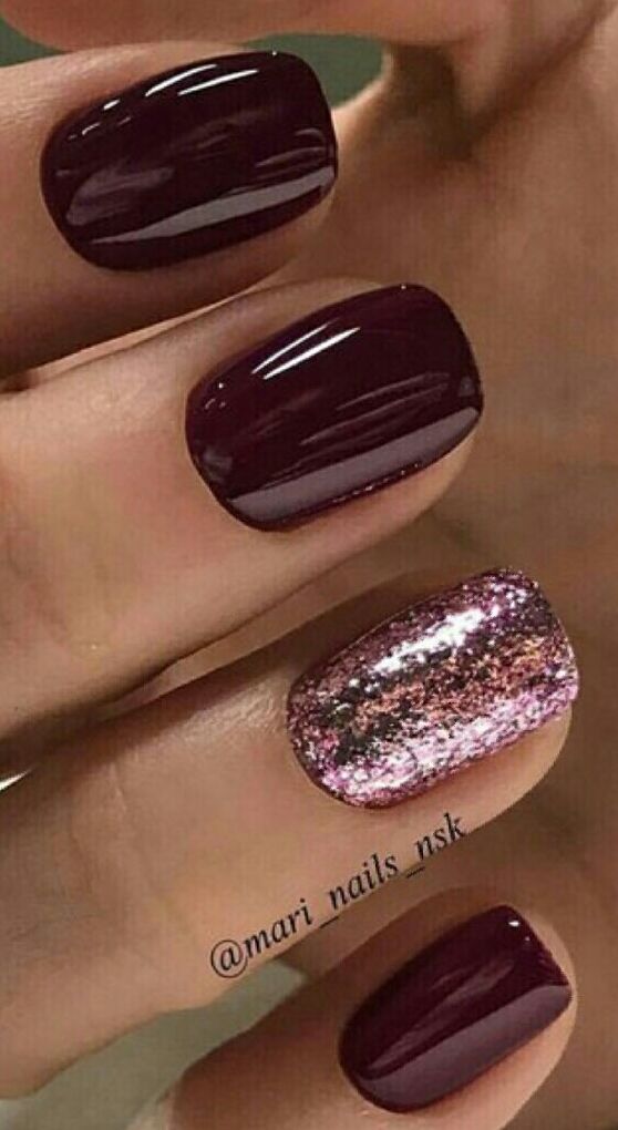 Shellac Pedicure, Nexgen Nails, Fall Acrylic, Classy Nail Designs, Valentine Nails, Nail Colors Winter, Baddie Nails, Gold Nail, Modern Nails