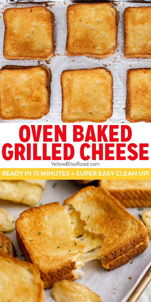 the cover of oven baked grilled cheese