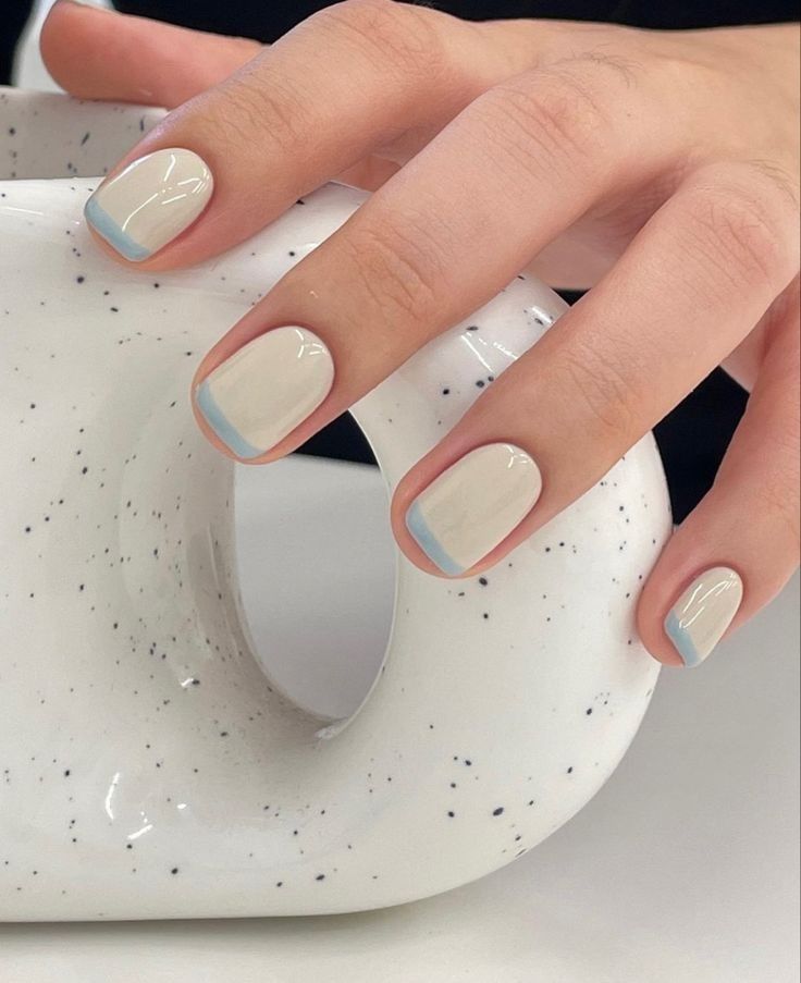 Square French, Minimal Nails Art, Hello Nails, Simple Gel Nails, Minimal Nails, Casual Nails, Cute Gel Nails, Soft Nails, Her Nails