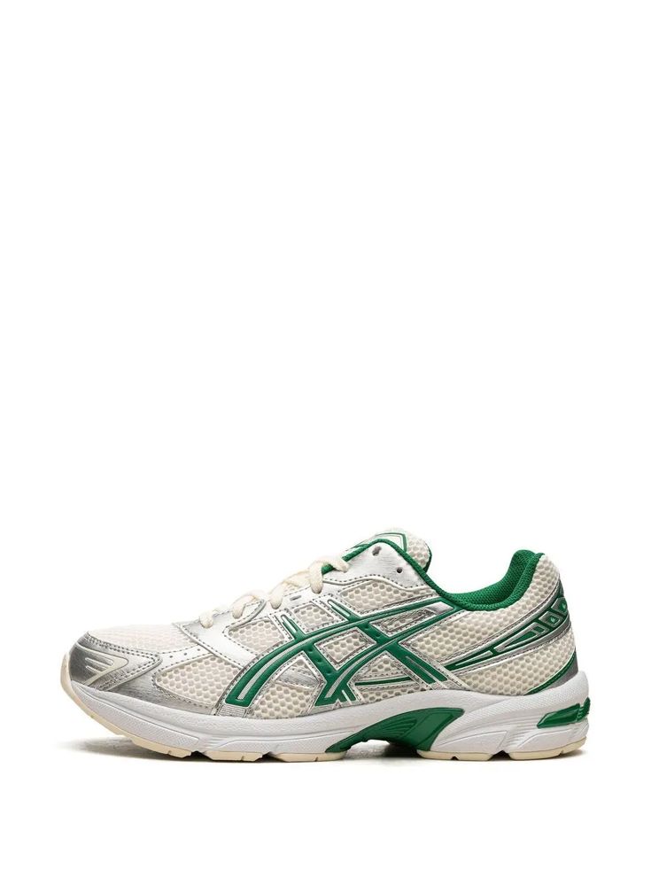 Asics Gel-1130 Kale Green Sneakers In Neutrals | Editorialist Asics Lace-up Sneakers With Vented Sides, Asics Silver Lace-up Sneakers, Silver Asics Lace-up Sneakers, Silver Lace-up Asics Sneakers, Asics Sneakers With Perforations For Running, Asics Running Sneakers With Perforations, Asics Sneakers With Perforations For Streetwear, Asics Sneakers With Perforations For Sports, White Asics Sneakers With Perforations