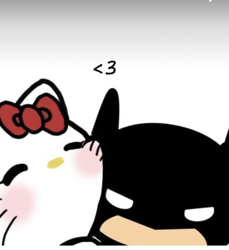 an image of batman kissing catwoman with the caption that says, i love you