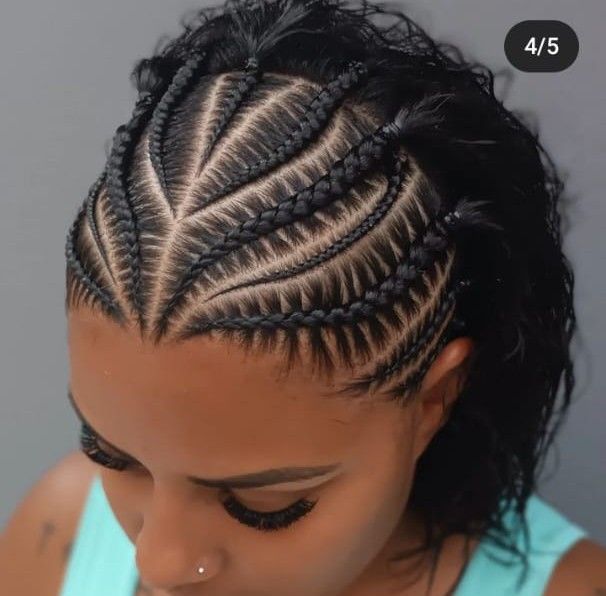 Half Head Braids Natural Hair, Knotless Braids With Cornrows, Iverson Braids For Women, Natural Hair Cornrows Without Extensions, Small Hair Braids, Beach Braid Hairstyles, Quick And Easy Braids For Black Hair, Braided Hairstyles For Black Women Protective Styles, Half Head Braids