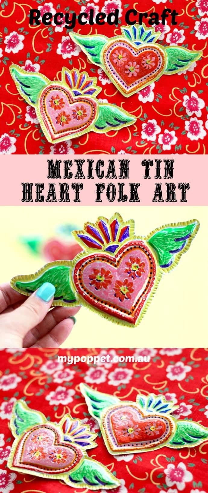 the mexican tin heart folk art project