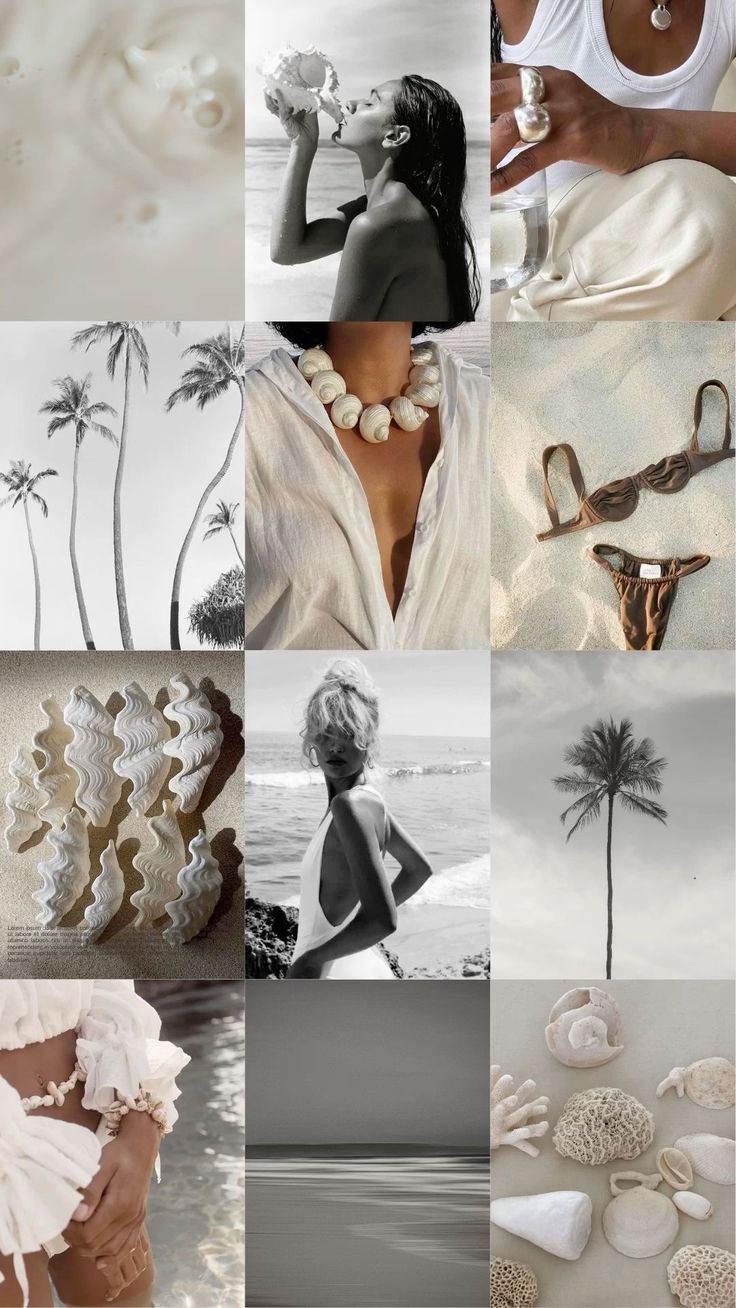 a collage of photos with different types of objects in them and the words,'beach