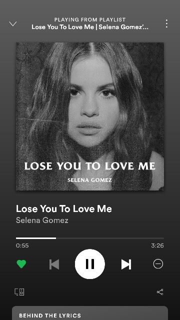 lose you to love me, selena Gomez's song by spotify Spotify Screenshot, Selena Gomez Music, Pop Playlist, Selena Gomez Style, Profile Pictures Instagram, Music Video Song, Song Lyrics Wallpaper, Song Playlist, Types Of Music