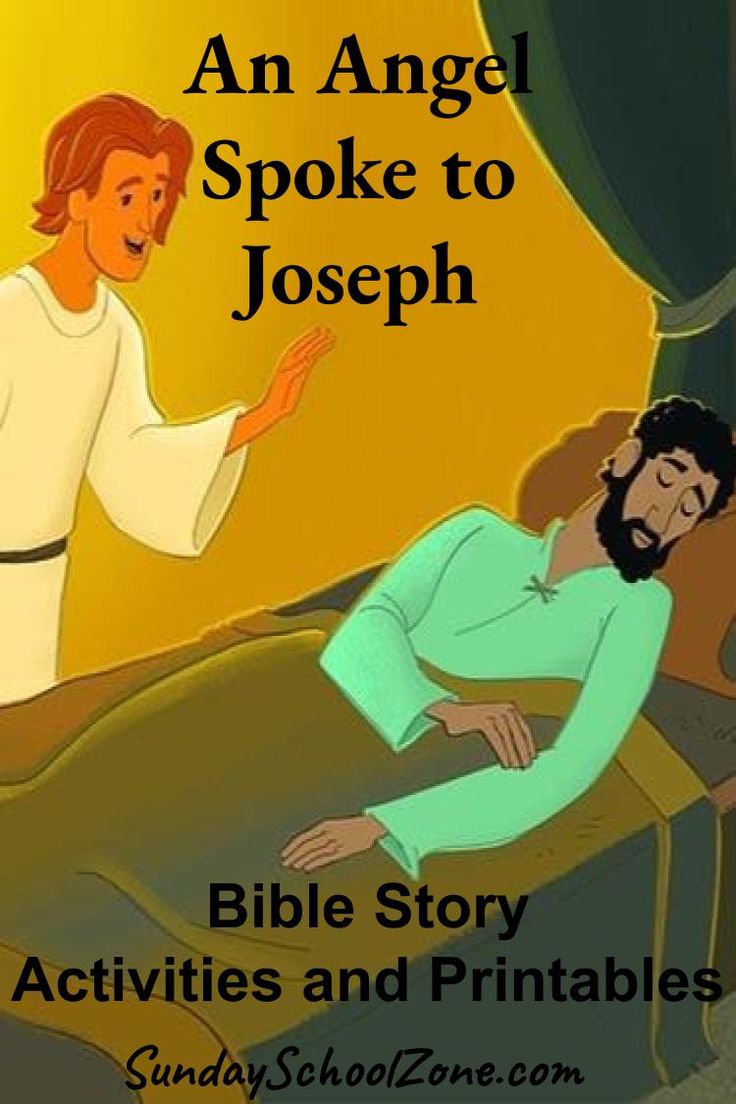 an angel spoke to joseph bible story activities and printables