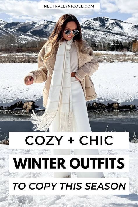 Winter Resort Outfits, Winter Fashion Outfits For Women, Casual Chic Winter, Trendy Winter Fashion, Outfits Cold, Cold Weather Outfit, Weather Outfits, Chic Winter Outfits, Winter Outfit Ideas