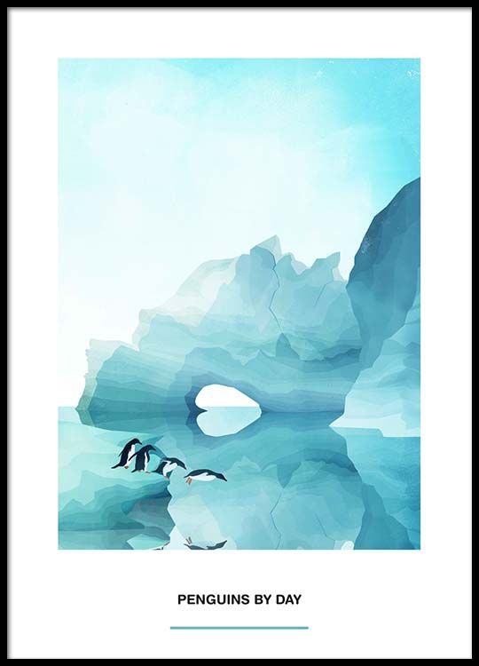 two birds flying over an iceberg in the ocean