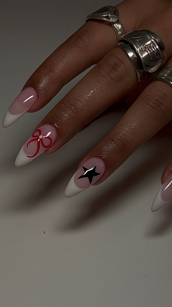 Nails
Bow nails 
Star nails Angel Number Nails, Number Nails, Star Nails, Angel Number, Angel Numbers, Nail Design, Pretty Nails, Nail Ideas, Nail Designs