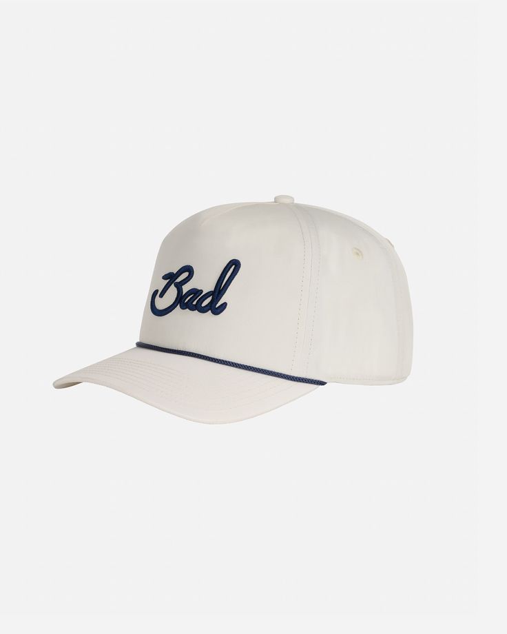 Classic Bad hat, fresh color White Retro Snapback Hat With Short Brim, White Onyx, Fresh Color, Onyx, Hats, White, Color