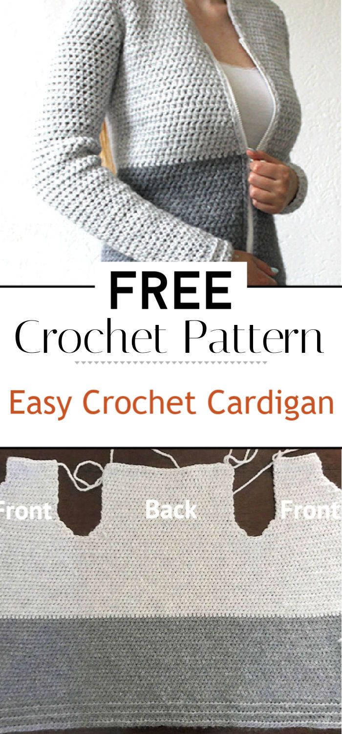 the crochet cardigan pattern is easy to make