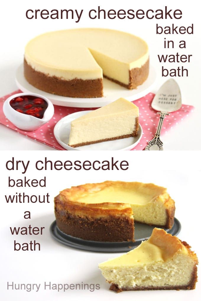 three different types of cheesecakes on plates