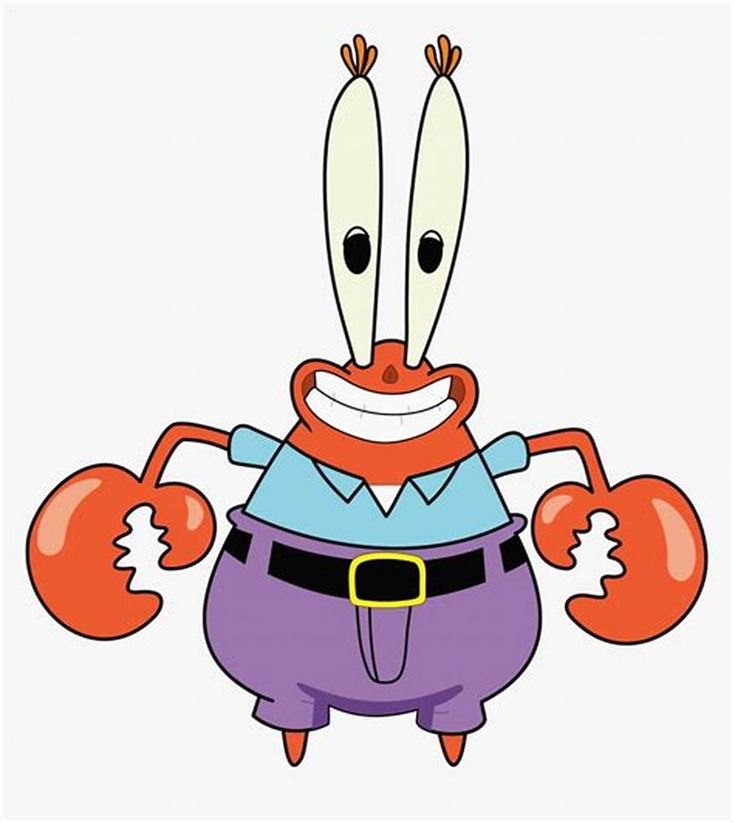 a cartoon character is holding two large lobsters in one hand and an orange crab in the other