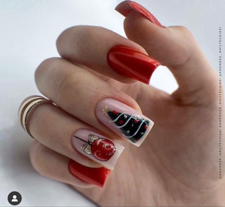 Diy Christmas Nail Designs, Winter Nail Art Designs, Subtle Nail Art, Christmas Nails Diy, Hard Gel Nails, Spring Acrylic Nails, Subtle Nails, Fancy Nails Designs, Christmas Gel Nails