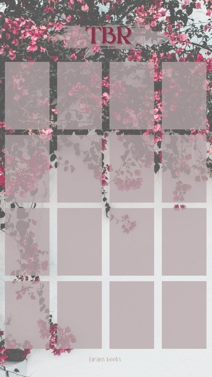 an image of a calendar with pink flowers on it and the words tbr written in red