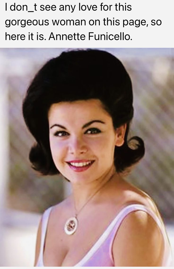 an image of a woman smiling for the camera with caption that reads, don't see any love for this gorgeous woman on this page, so here it is annette funcello