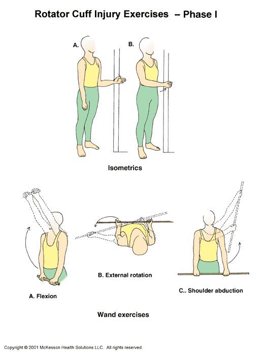 an instruction manual for how to use the rotary curl injury exercises - phase i, page 1