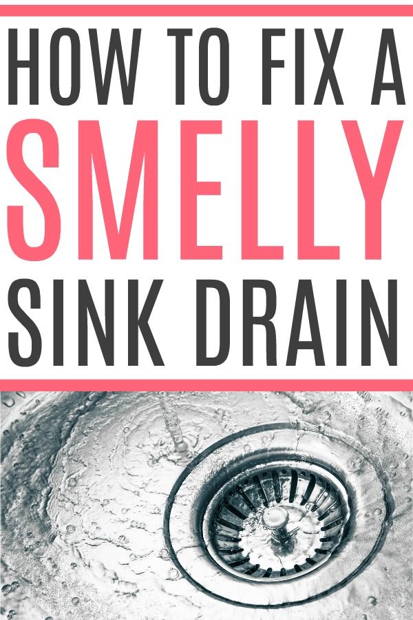 a sink drain with the words how to fix a smelly sink drain