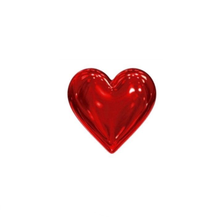 a red heart shaped glass object on a white background with room for text or image