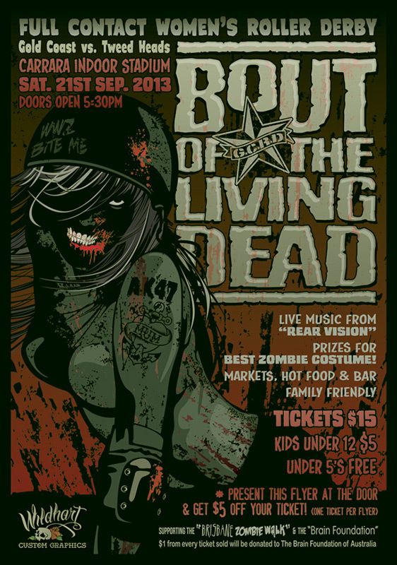 an event poster for the band's upcoming show, but in the living dead