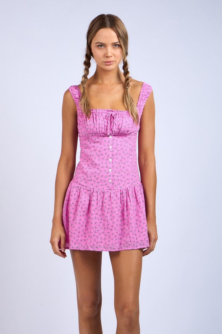 Pink floral wide strap mini dress 100% Rayon Size and Fit: Fits true to size Summer Sundress With Ditsy Floral Print And Square Neck, Pink Floral Print Mini Dress, Square Neck Sundress With Ditsy Floral Print, Casual Floral Print Mini Dress, Pink Square Neck Sundress, Summer Mini Dress With Ditsy Floral Print, Flirty Ditsy Floral Print Mini Dress, Flirty Mini Floral Dress With Ditsy Print, Mini Floral Print Dress For Day Out