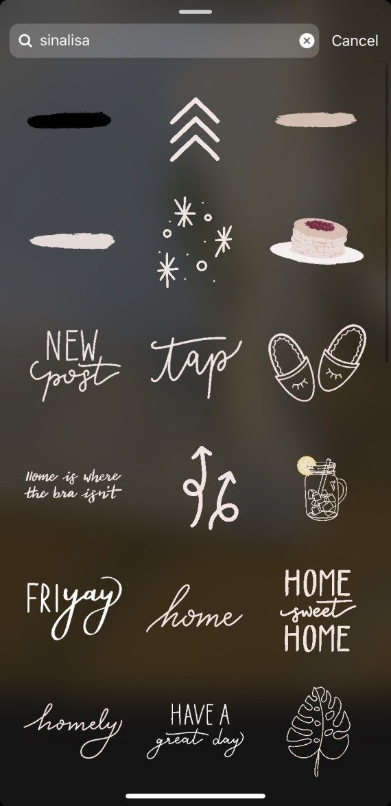 an iphone screen with some stickers on it and the words home sweet as can be