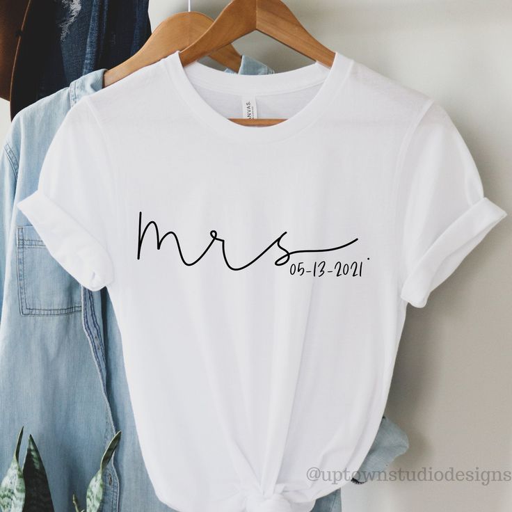 Personalise this Mrs. Shirt and make it the perfect tee for any occasion! Perfect bridal shower shirt, honeymoon shirt, or engagement gift! We also have a matching Mr. shirt to make the ideal couples mr. and mrs. shirts outfit! ♥ABOUT OUR TEES: Uptown Studio Designs uses premium unisex eco-friendly Bella canvas tees. The modern unisex cut is fitted and flattering for both men and women. These fitted tees are soft and lightweight with the right amount of stretch. Consider ordering your regular si Mrs Established Shirt, Best Bride Gifts, Bride T Shirt Ideas, Wedding Reception Outfit For Bride Comfy, Bride Tshirt Ideas, Bride Shirt Ideas, Gifts On Wedding Day, Bride To Be Ideas, Bride Things