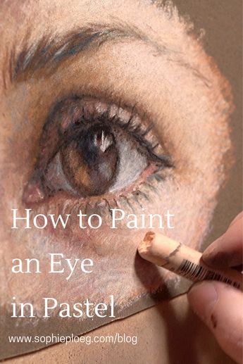 someone is drawing an eye in pastel