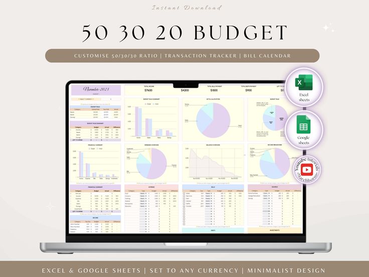 Budget Planner Diy, Budget Rule, 50 30 20 Budget, Bill Calendar, Budget Monthly, Sinking Fund, Budget Worksheet, Wedding Budget Planner, Monthly Budget Spreadsheet Budget Planner Diy, Calendar Budget, Budget Rule, Google Sheets Templates, 50 30 20 Budget, Bill Calendar, Budget Monthly, Budget Spreadsheet Template, Budget Template Free