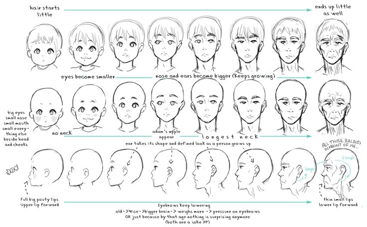 a drawing guide for how to draw anime heads