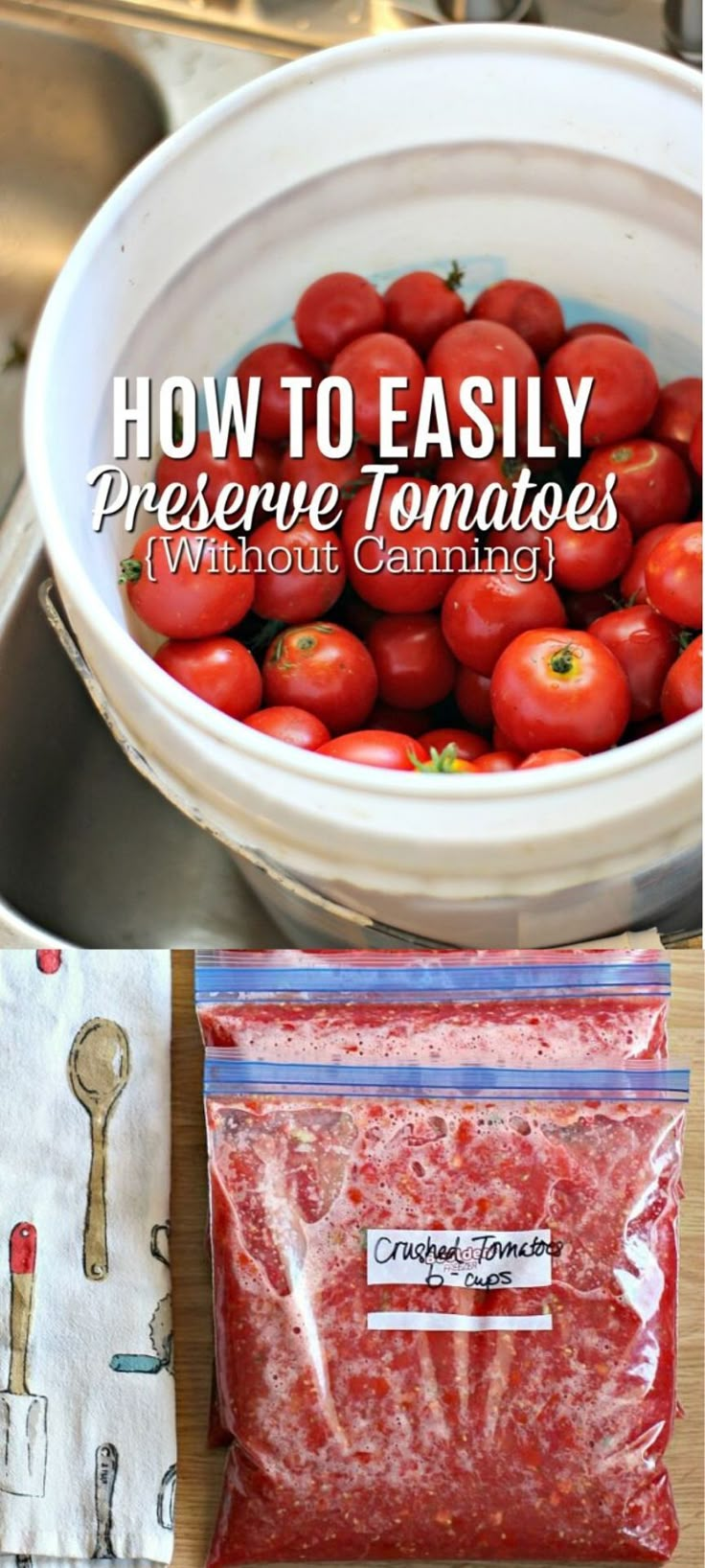 how to easily preserve tomatoes without canning in the microwave or on the stove top with this recipe