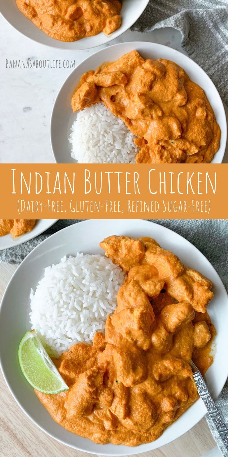 Dairy-free butter chicken curry recipe Dairy Free Butter Chicken, Butter Chicken Curry Recipe, Dairy Free Butter, Curry And Rice, Nightshade Free Recipes, Dairy Snacks, Dairy Free Sauces, Butter Chicken Sauce, Coconut Milk Chicken