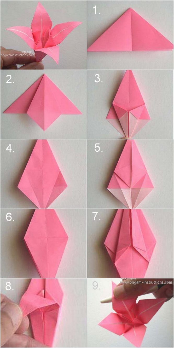 how to make an origami flower with paper - step by step instructions for