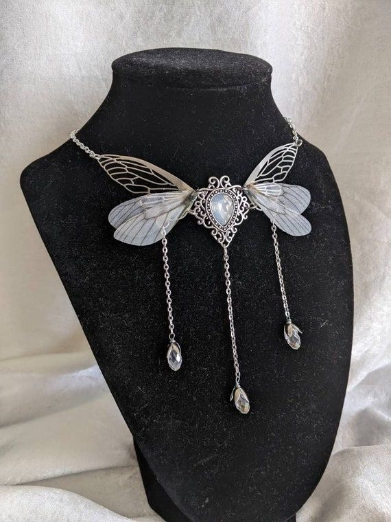 Enchanted Faerie Queen Necklace | Etsy Faerie Wings, Enchanted Necklace, Queen Necklace, Fantasy Necklace, Mushroom Jewelry, Magical Jewelry, Funky Jewelry, Fantasy Jewelry, Girly Jewelry