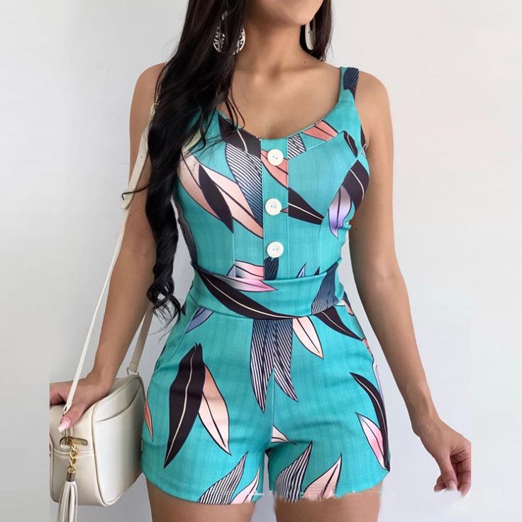 Gender: Women  Item Type: Jumpsuit  Material: Polyester  Color: Blue  Size: S, M, L, XL Sleeveless Suspenders Jumpsuits And Rompers For Summer, Sleeveless Suspenders Jumpsuit For Summer, Casual Blue Jumpsuits And Rompers With Suspenders, Casual Blue Jumpsuits And Rompers For Beach Season, Summer Vacation Jumpsuits And Rompers With Suspenders, Blue Sleeveless Jumpsuits And Rompers For Summer, Blue Sleeveless Jumpsuit For Summer, Summer Blue Jumpsuits And Rompers With Suspenders, Blue Jumpsuits And Rompers For Summer Day Out