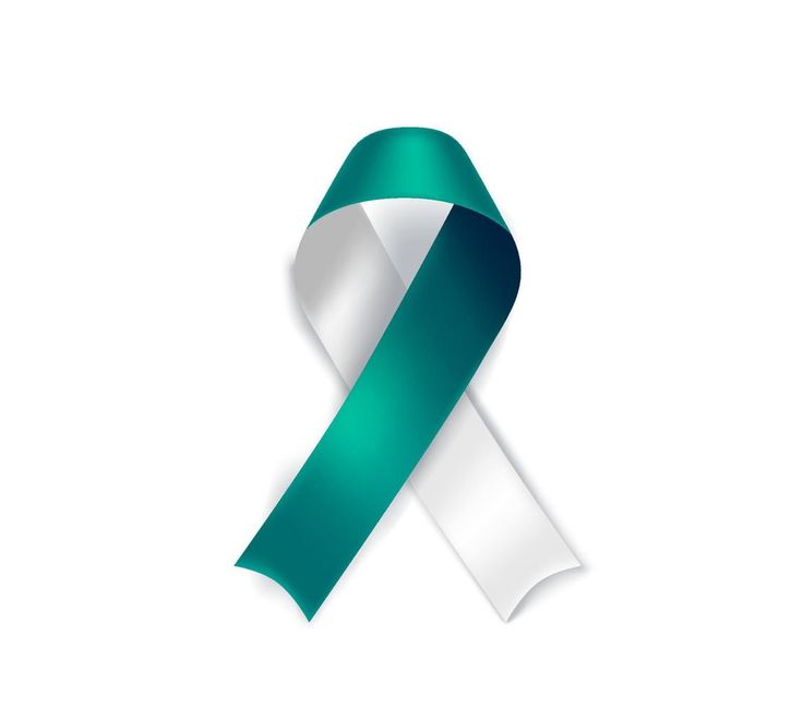 Survivor Tattoo, Teal Ribbon, Sweet Tattoos, Health Signs, Baking Cookies, Health Knowledge, Birth Control, Awareness Ribbons, White Ribbon