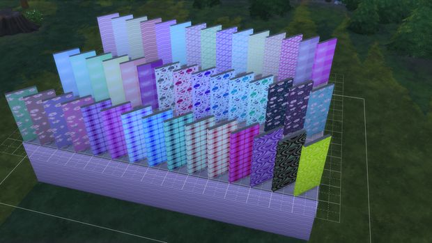 an aerial view of a building made out of different colored squares and rectangles