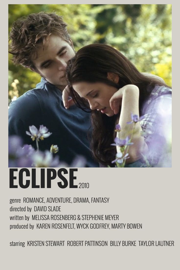 the twilight saga eclipse movie poster with robert pattis as edward and lily from twilight