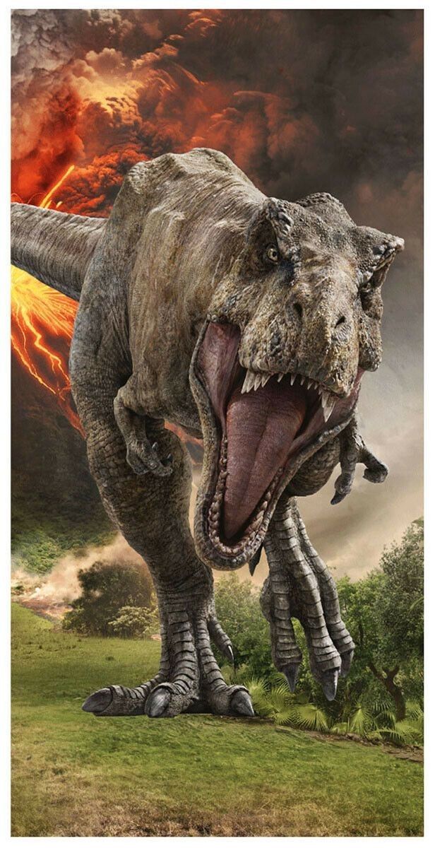 an artist's rendering of a dinosaur with its mouth open