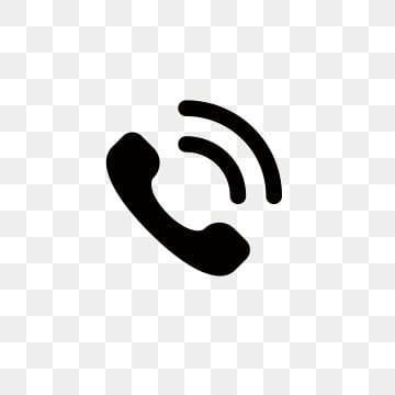 the phone icon is shown in black and white, with an arrow pointing to it