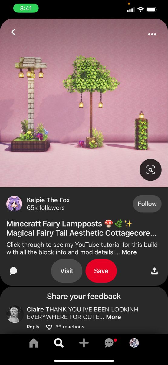 the app is showing an image of a tree and some other things in front of it